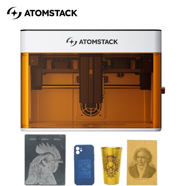 For P1 Blue Laser Engraving Machine 5W Diode Power Metal Glass Wood Acrylic Leather Stone High-Speed Cutting Engraving