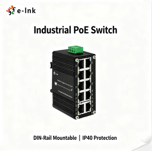 Industrieller 10-Port Gigabit PoE Switch 8 PoE+ Ports IEEE 802.3at 240W Gesamtbudget Weitspannungsbereich 12-48VDC - Product Image 3