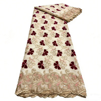 Tissu de dentelle suisse brodée de luxe, dentelle africaine en coton pour robes de mariée