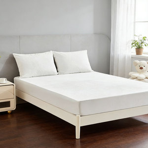 Knitting Fabric Queen <strong>King</strong> <strong>Size</strong> Deep Pocket Coral Fleece Anti Dust Mite Water Proof Mattress <strong>Protector</strong> - Product Image 1