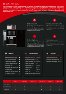 Dr.coffee F200 MPW Fully Automatic Coffee Machine, High Capacity Commercial <b>Espresso</b> Machine Grade Coffee Machine - Product Image 2