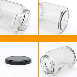 Botella de Vidrio Transparente de Alta Calidad para Alimentos, para Snacks, Leche, Mermelada, Miel, con Tapa de Aluminio - Product Image 3