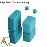 Cristal brut turquoise bleu verdâtre, nano cristal résistant à la chaleur, qualité facettage, brut pour la lapidaire, découpe de pierres précieuses, matière première synthétique