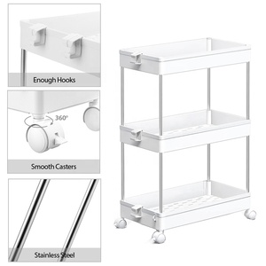 Hot bán 3 Lớp 3-Tier lưu trữ nhà bếp kệ giá thép nhà bếp đứng bảng lưu trữ Kệ - Product Image 4