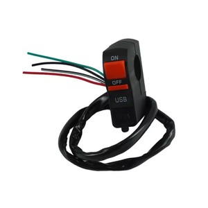 Motorcycle Headlight <b>Switch</b> With USB Charger <b>12V</b> Toggle Light <b>Switch</b> For Modification Retrofit Upgrade Plastic Blade Terminal - Product Image 4