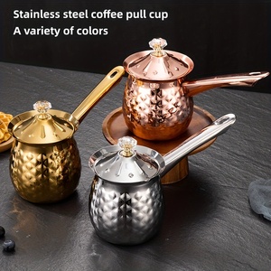 Cafetera desechable de acero inoxidable grabada martillada Cezve Ibrik tapas plegables turcas estilo árabe griego <span class=keywords><strong>para</strong></span> café - Product Image 2