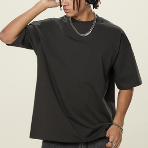 Nouveau T-shirt Homme Streetwear Uni Ample Respirant en Coton Pur Lourd 350G à Manches Courtes – Collection Transfrontalière - Product Image 5