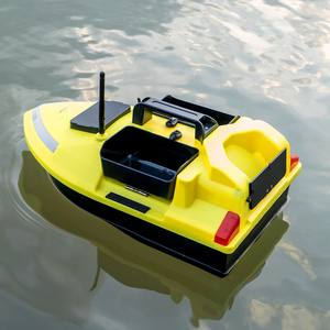 Bateau à appâts de pêche V020 jaune à longue autonomie avec 3 compartiments, portée de 500 m, télécommande GPS 40 points, sondeur de poissons pour carpes - Product Image 5