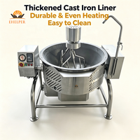 Machine de cuisson professionnelle à gaz en fonte inclinable, grande capacité, pour sauces, confitures et transformation alimentaire
