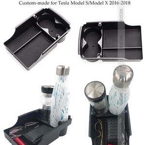 Boîte d'accoudoir de commande <span class=keywords><strong>centrale</strong></span> de voiture boîte de rangement organisateur de plateau conteneur de rangement accessoires pour <span class=keywords><strong>Tesla</strong></span> modèle <span class=keywords><strong>X</strong></span> modèle S - Product Image 3