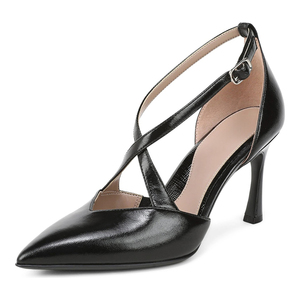 Escarpins à bout pointu et brides croisées, doublure en cuir véritable, décolleté en V profond, talons D'<span class=keywords><strong>Orsay</strong></span>, élégants pour mariage et soirée - Product Image 5