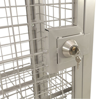 Cage de stockage sécurisée pour bouteilles de gaz, conteneur en treillis métallique verrouillable, cage de sécurité pour réservoir de propane industriel avec serrure