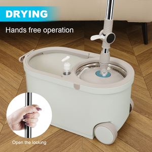 <span class=keywords><strong>Mop</strong></span> <span class=keywords><strong>Rotante</strong></span> con Secchio e Design a Ruota Libera, Set <span class=keywords><strong>Mop</strong></span> e Secchio in Microfibra con Sistema di Strizzatura a Pressione Manuale per Pulizia Pavimenti Senza Sforzo - Product Image 3