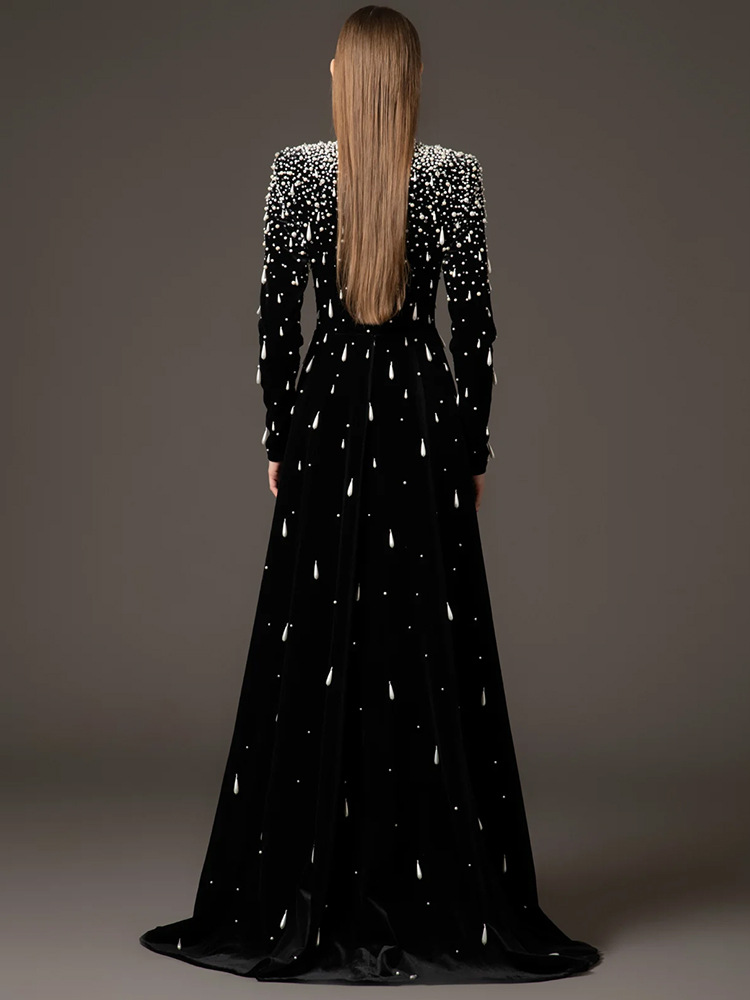 black velvet dress with gold stars Joules blue velvet long sleeve dress with gold stars. Elastic waist, t –  Cloud & Bunny main image 1