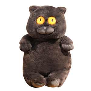 Simpatico peluche farcito gatto nero giocattoli fata bambole nuove angolate per ragazze bambini amici animali domestici compagno gatti adorabili - Product Image 1