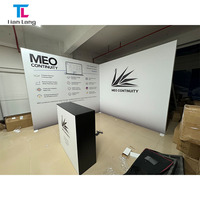 Boîte à lumière suspendue pour exposition 3x3m, kit de fixation murale, double face, stand de hall, marquage 360°, cadre en aluminium par sublimation thermique