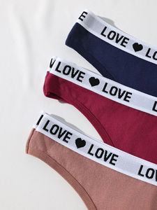 String en coton string pour femmes slips sexy taille basse respirant sous-vêtements pour femmes culottes vêtements de maternité imprimés de lettres - Product Image 5