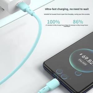 Câble de charge <span class=keywords><strong>rapide</strong></span> en silicone vert clair USB/Micro USB/Type-C de 1 mètre pour téléphones Android (avec boîte) - Product Image 1