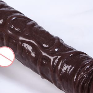 Juguete Sexual Insertable <span class=keywords><strong>de</strong></span> 7.87 Pulgadas, Dildo Grande y Realista <span class=keywords><strong>de</strong></span> Silicona Negra para Mujer, Pene Artificial Africano XXL - Product Image 6