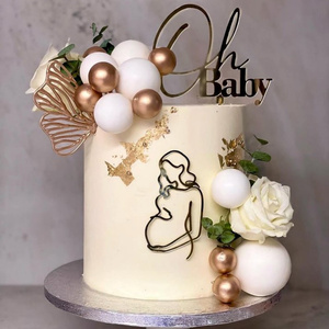 Décoration de gâteau en acrylique pour les femmes enceintes, pour mariage, <span class=keywords><strong>anniversaire</strong></span>, fête prénatale - Product Image 3