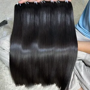 Livraison directe vietnamienne crue extensions de cheveux humains vierges cambodgiens fournisseur de paquets de cheveux raides