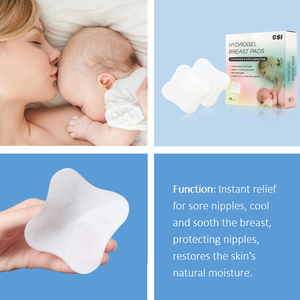 Coussinets d'allaitement en hydrogel CSI, ultra fins, ultra doux, 4 à 8 heures de fraîcheur, soulage instantanément la douleur du mamelon, s'adapte à la forme du sein, pour maman - Product Image 2