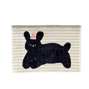 Cute Faux Cashmere Floor Entrance Pink Bath Mat Non-slip Bedside Bathroom <strong>Rug</strong> for Washable Bedroom - Product Image 5