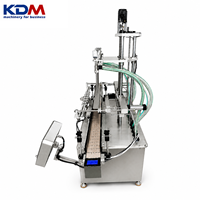 Machine de remplissage automatique de bouteilles de liquides KDM-ALF4 avec pompe à engrenages pour huiles, cosmétiques, sauces et détergents