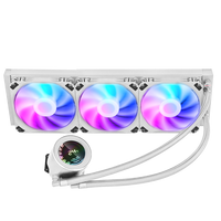 Enfriador Líquido para CPU SAMA Aio de 360 mm, Radiador Blanco y Negro, Disipador de Calor RGB, Refrigeración por Agua para Procesador de PC, Radiador para Juegos de PC