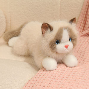 Sac à dos en peluche 2-en-1 chat réaliste 3D à faible MOQ, jouet oreiller en peluche chat Ragdoll <span class=keywords><strong>mignon</strong></span> - Product Image 3