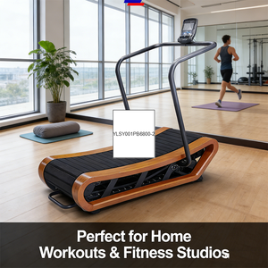 YLSY001PB6800-2 YLSY001PB6800-2 EPsonlove Wooden Curved Commercial Manual With <b>Foldable</b> Design and Speed Adjustment <b>Treadmill</b> Fo - Product Image 4