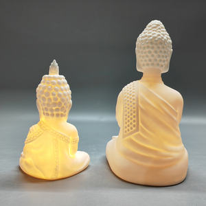 قطع من الحرف الفنية من السيراميك حرف دينية صغيرة لطيفة تقليدية تمثال صغير من السيراميك لشخصية راهب صغير تمثال بوذا - Product Image 2