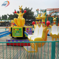 Aire de jeux pour parc à thème extérieur, manèges à sauter, jeux pour enfants, tours de saut de kangourou heureux