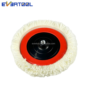 Tampon de polissage en laine EVERTOOL tampon de polissage lourd en laine rotative douce chamois torsadé 100% tampon de coupe en laine - Product Image 5