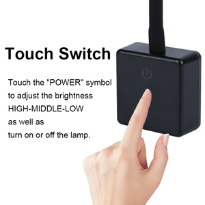 Lampe de chevet LED à commande tactile, dimmable, CCT réglable, respectueuse de l'environnement, pour la lecture et la nuit, avec prise européenne - Product Image 3