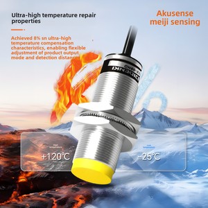 Akusense TGN18-08NO M12 18 30 nhiệt độ cao 120 ° C Cảm biến tiệm cận cảm ứng hình trụ NPN IP67 cho tự động hóa nhà máy - Product Image 4