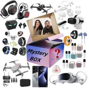 House warming gift electronics mystery box lucky blind box may open:Portable projector,cleaner robot,Led Solar lights gifts for