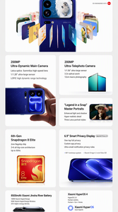 สมาร์ทโฟน Xiaomi 18 Pro Max 5G รุ่นใหม่ปี 2026 พร้อม Snapdragon 8 Gen6 Ultra กล้องคู่ Leica ปรับแต่งพิเศษ 200MP หน้าจอป้องกันความเป็นส่วนตัว ขนาด 6.9 นิ้ว - Product Image 6