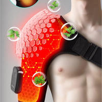 Q08 2026 Kabellose Fernbedienung Beheizte 45-65°C Vibrations-3D-Knetmassage Atmungsaktives Gewebe Zeitgesteuerte Schultermassage Massagegerät