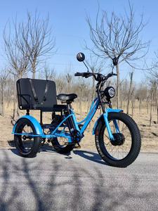 Tricycle à 3 roues avec siège large et moteur avant, tricycle pliable pour le transport de marchandises avec siège passager - Product Image 2