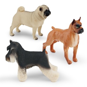 Modèles de chiens de compagnie en plastique grandeur nature, Samoyède, Labrador, Mastiff tibétain, <span class=keywords><strong>Schnauzer</strong></span>, Bouledogue, Ornements de Noël - Product Image 2