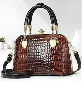 Sac Coquille Femme 2026 Nouvelle Tendance Sac à Main en Cuir Brillant Motif Crocodile Sac Bandoulière Unique - Product Image 3