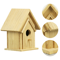 Nichoirs d'extérieur en bois carbonisé avec protection métallique anti-prédateurs pour passagers bleus, moineaux, hirondelles et pinsons