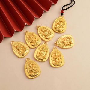 2025 Venta caliente hecho a mano Diy incoloro arena oro cuerda accesorios significativo Buda 12 Zodiaco colgante collar para mi hijo - Product Image 2