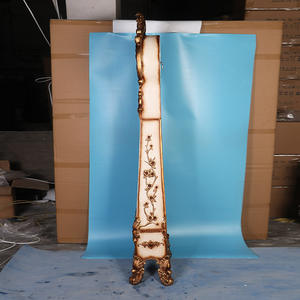 Orologio a Pendolo da Terra Decorativo in Resina Stile Antico Classico con Mensola - Product Image 4