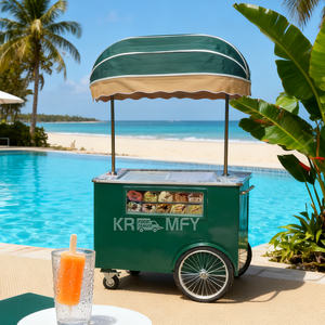 Chariot de vente ambulante commercial 2025 à 8 bacs, congélateur de présentation de gelato à 8 plateaux, chariot à glaces à pousser à la main - Product Image 4