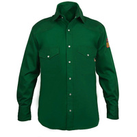 NFPA 2112 HRC 2 Chemise de travail en coton ignifuge durable pour hommes antistatique FR avec logo personnalisé pour les applications de construction