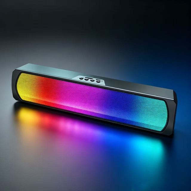 RGB USB Wired  Soundbar Speaker RGB Color Light Desktop Gaming for PC Laptop  Speaker Support TF Card