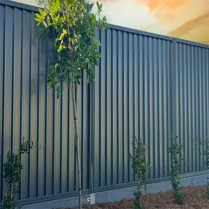 לוחות גדר צבע אוסטרלי גן חצר חיצונית חצר מגולוונת פלדה מגולוונת פרטיות אלומיניום התאספו בקלות 3D מידול - Product Image 1