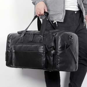 Bolsa de Lona Unisex de PU con Cierre de Cremallera, Bolso de Viaje Cruzado de Gran Tamaño para Viajes de Negocios y Almacenamiento en Dormitorios Estudiantiles - Product Image 2